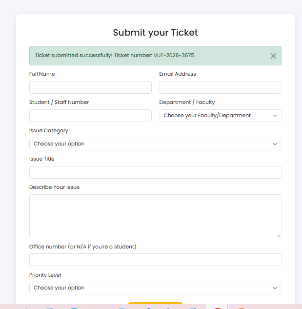 Ticket Overview Screenshot